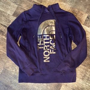 The North Face dark purple hoodie - M